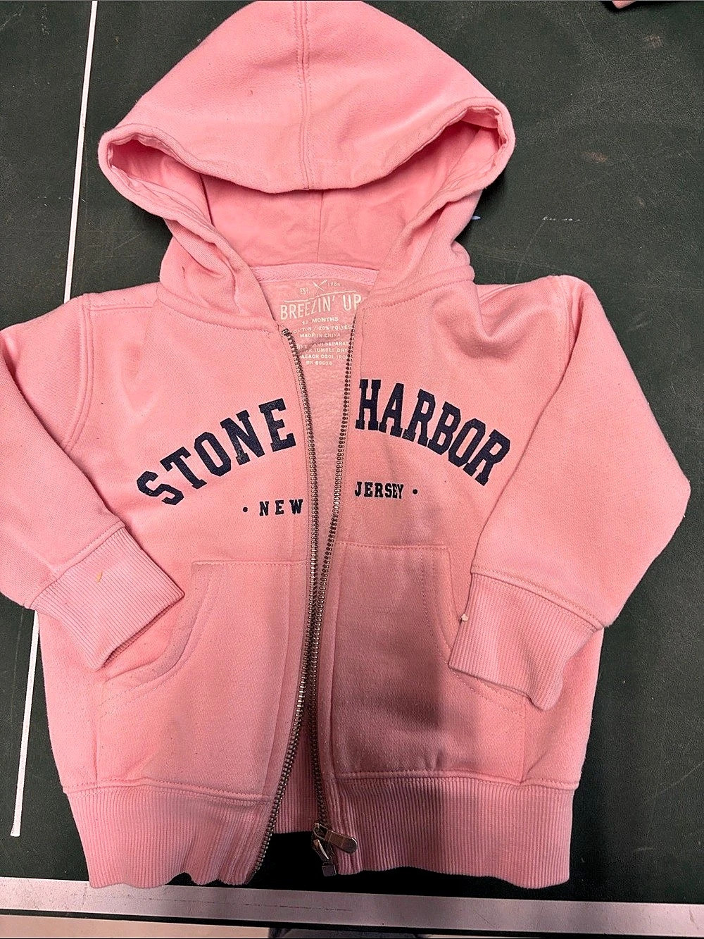 Breezin' Up Pink Zip-Up Hoodie stone harbor nj